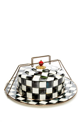 Courtly Check Enamel Cake Carrier